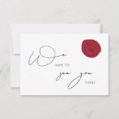 Red Wax Stampエレガント Business Dinner RSVPカード (正面)