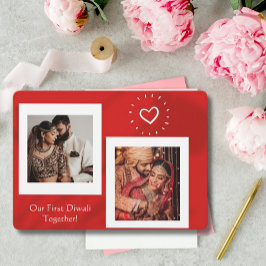 Red We First Diwali Togetherフォトグリーティング シーズンカード