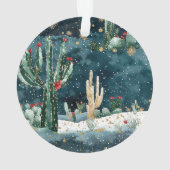 Red Western Gold Horse Shoe Christmas Pine Cones オーナメント (裏面)