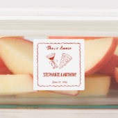 Red Whimsical Frame That's Amore Italian Wedding ラベル (貼付)