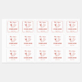 Red Whimsical Frame That's Amore Italian Wedding ラベル (シート)