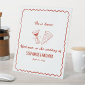Red Whimsical Frame That's Amore Italian Wedding 台座サイン (インサイチュ)