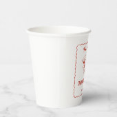 Red Whimsical Frame That's Amore Italian Wedding 紙コップ (右)