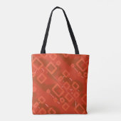 Red Whimsical Geometric Abstract トートバッグ (裏面)