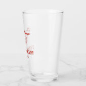 Red Whimsical Pizza That's Amore Italian Wedding タンブラーグラス (左)