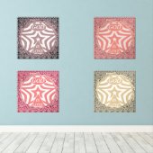 Red Whirl Pattern Poster Print - Intricate Art   (ウッドフロア)