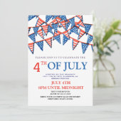 Red WhiteとBlue BBQ花火7月4日パーティー 招待状 (スタンド正面)