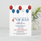 Red WhiteとBlue BBQ花火7月4日パーティー 招待状 (スタンド正面)