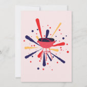 Red WhiteとBlue BBQ花火7月4日パーティー 招待状 (裏面)