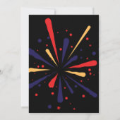 Red WhiteとBlue BBQ花火7月4日パーティー 招待状 (裏面)