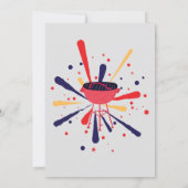 Red WhiteとBlue BBQ花火7月4日パーティー 招待状 (裏面)