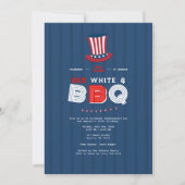 Red White and BBQ 4th of July America 250 Years 招待状 (正面)