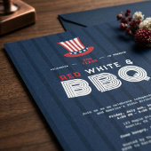 Red White and BBQ 4th of July America 250 Years 招待状