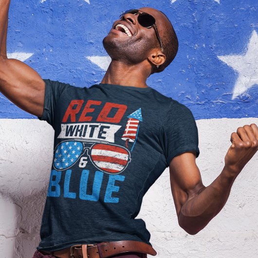 Red, White, and Blue 4th of July Tシャツ