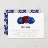 Red White and Blue 7月のウェディングレセプション4th エンクロージャーカード (正面/裏面)