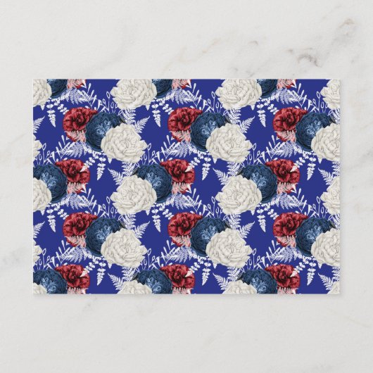 Red White and Blue 7月のウェディングレセプション4th エンクロージャーカード (裏面)