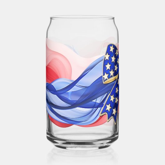 Red, White, and Blue bow ガラス缶 (正面)