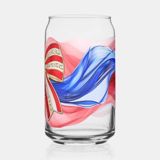 Red, White, and Blue bow ガラス缶 (裏面)