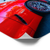 Red White and Blue C7 Chevrolet Corvette ポスター (角)