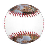 Red white and blue Elegant Custom Photo 野球ボール (正面)