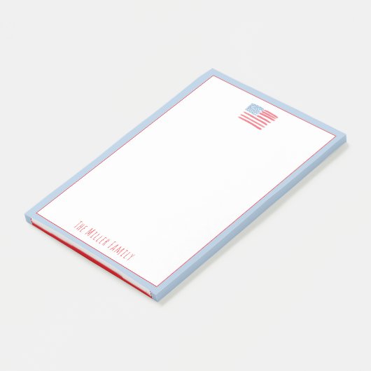Red, White and Blue Family Notepad ポストイット (アングル)