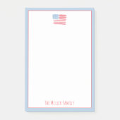 Red, White and Blue Family Notepad ポストイット (正面)