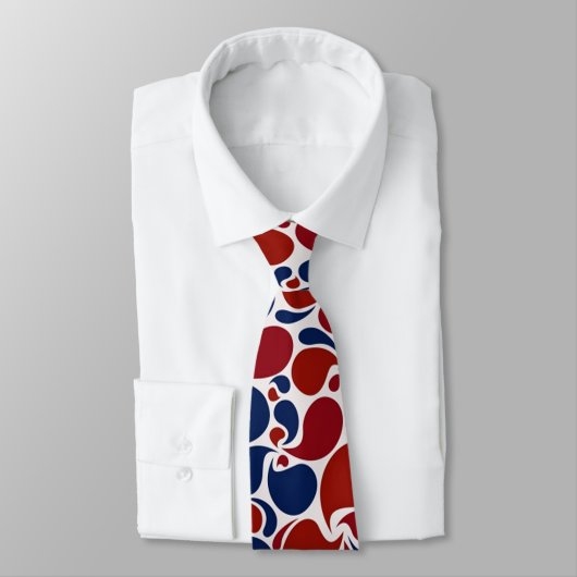 Red white and blue paisley ネクタイ (タイ)