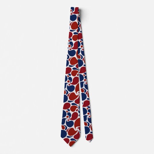 Red white and blue paisley ネクタイ (正面)