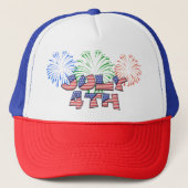 Red, White and Blue Patriotic American Flag Baseba キャップ (正面)