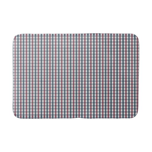 Red, white and blue plaid バスマット (正面)