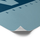 Red White and Blue Pop Art Cow Poster - Vegan  ポスター (角)