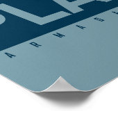 Red White and Blue Pop Art Inspired Cow Poster ポスター (角)