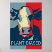 Red White and Blue Pop Art Inspired Cow Poster ポスター (正面)