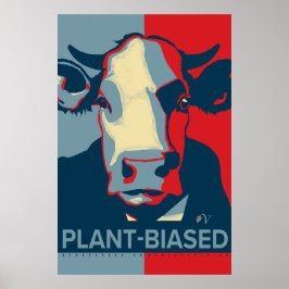 Red White and Blue Pop Art Inspired Cow Poster ポスター