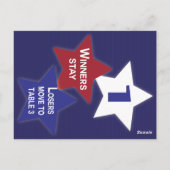 Red, White and Blue Stars Buncoテーブルカード#1 ポストカード (裏面)