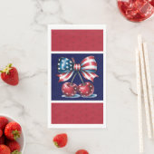 Red White And Blue Stars Paper Guest Towels (インサイチュ)