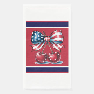 Red White And Blue Stars Paper Guest Towels