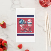 Red White And Blue Stars Paper Guest Towels (インサイチュ)