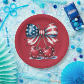 Red White And Blue Stars Paper Plate ペーパープレート (パーティー)