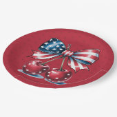 Red White And Blue Stars Paper Plate ペーパープレート (アングル)