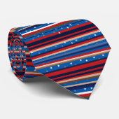 Red, White and Blue Striped Patriotic Necktie ネクタイ (ロール)