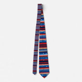 Red, White and Blue Striped Patriotic Necktie ネクタイ (裏面)