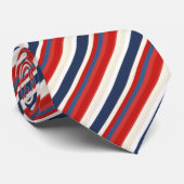 Red, White and Blue Striped Patriotic Necktie ネクタイ (ロール)
