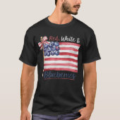 Red White and Blueberries Flag Tee Tシャツ (正面)