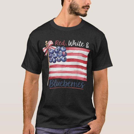 Red White and Blueberries Flag Tee Tシャツ (正面)