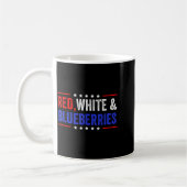 Red, White And Blueberries Patriot Dom 2025  コーヒーマグカップ (左)
