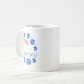 Red, White And Blueberries Patriot Dom For Men Wom コーヒーマグカップ (正面左)