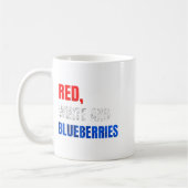Red White And Blueberries Patriot Fun Summer Party コーヒーマグカップ (左)
