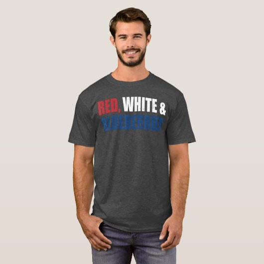 Red White and Blueberries Patriot gift Tシャツ (正面フル)