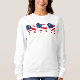 RED WHITE AND CHOW – 白シャツ選択スタイル スウェットシャツ